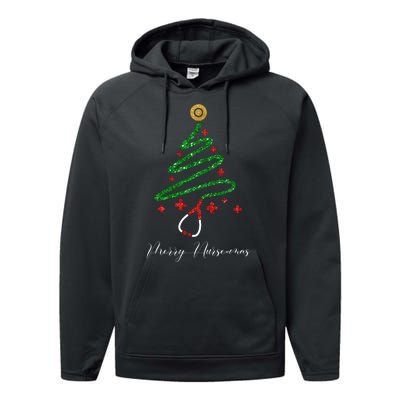 Merry Nursemas Nurse Christmas Performance Fleece Hoodie