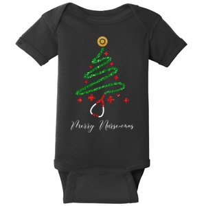 Merry Nursemas Nurse Christmas Baby Bodysuit