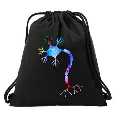 Multipolar Neuron Nerve Cell Neurology Watercolor Art Print Gift Drawstring Bag