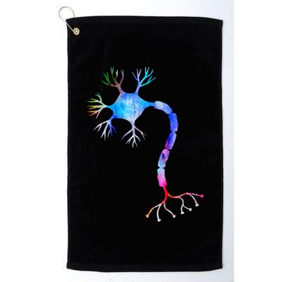 Multipolar Neuron Nerve Cell Neurology Watercolor Art Print Gift Golf Towel