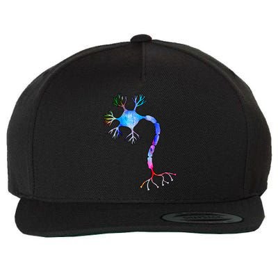 Multipolar Neuron Nerve Cell Neurology Watercolor Art Print Gift Wool Snapback Cap