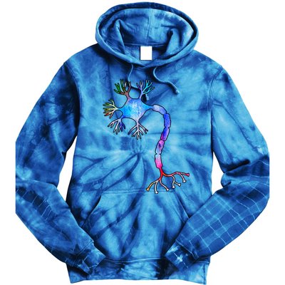 Multipolar Neuron Nerve Cell Neurology Watercolor Art Print Gift Tie Dye Hoodie