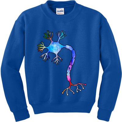 Multipolar Neuron Nerve Cell Neurology Watercolor Art Print Gift Kids Sweatshirt