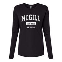 Mcgill Nevada Nv Vintage Sports Established Womens Cotton Relaxed Long Sleeve T-Shirt