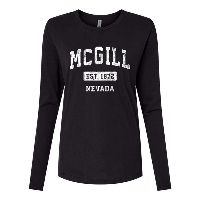 Mcgill Nevada Nv Vintage Sports Established Womens Cotton Relaxed Long Sleeve T-Shirt