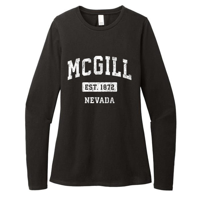 Mcgill Nevada Nv Vintage Sports Established Womens CVC Long Sleeve Shirt