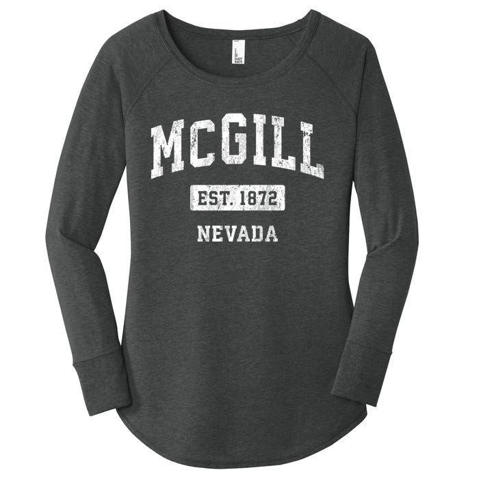 Mcgill Nevada Nv Vintage Sports Established Women's Perfect Tri Tunic Long Sleeve Shirt