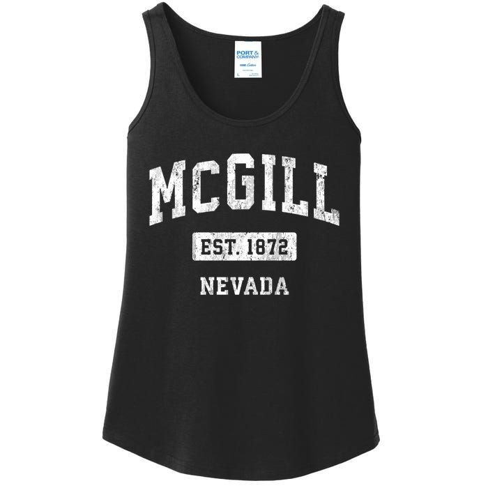 Mcgill Nevada Nv Vintage Sports Established Ladies Essential Tank