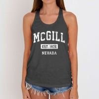 Mcgill Nevada Nv Vintage Sports Established Women's Knotted Racerback Tank