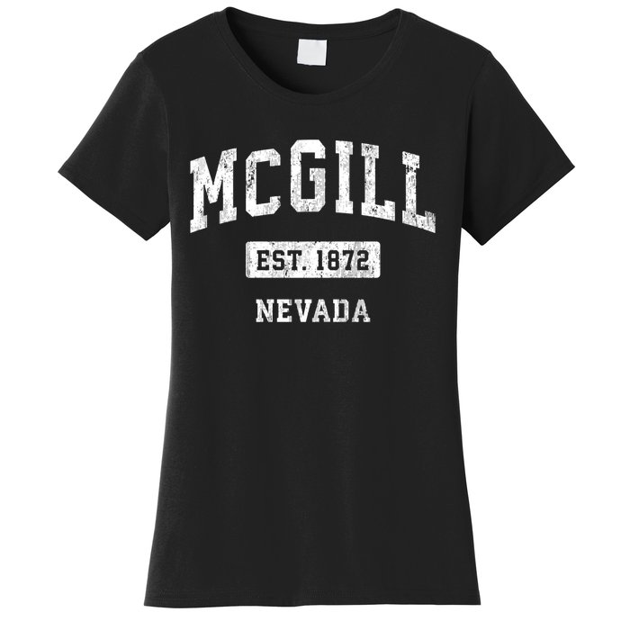 Mcgill Nevada Nv Vintage Sports Established Women's T-Shirt