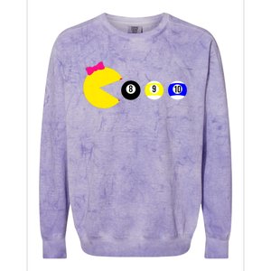 Mrs Nom Nom Billiards Colorblast Crewneck Sweatshirt