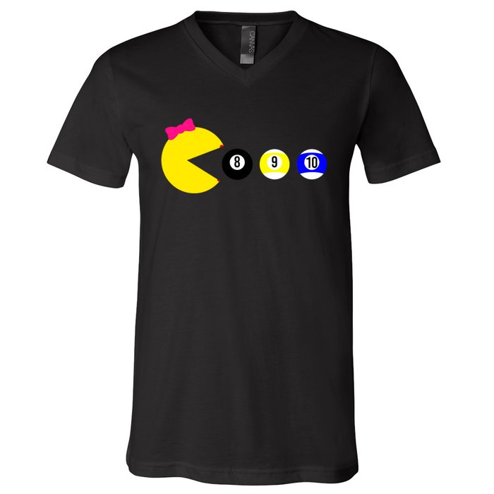 Mrs Nom Nom Billiards V-Neck T-Shirt