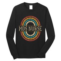 Mds Nurse Nursing Vintage retro Long Sleeve Shirt