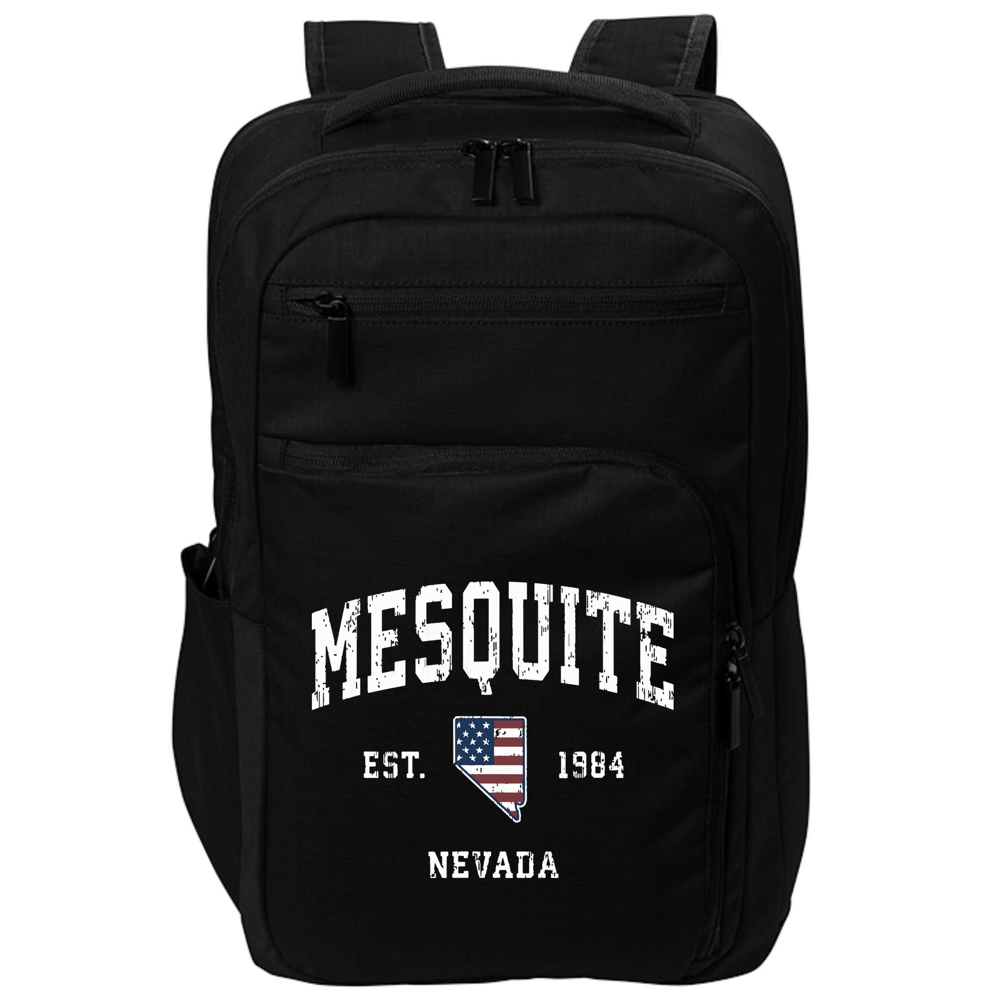 Mesquite Nevada Nv Vintage American Flag Sports Design Impact Tech Backpack
