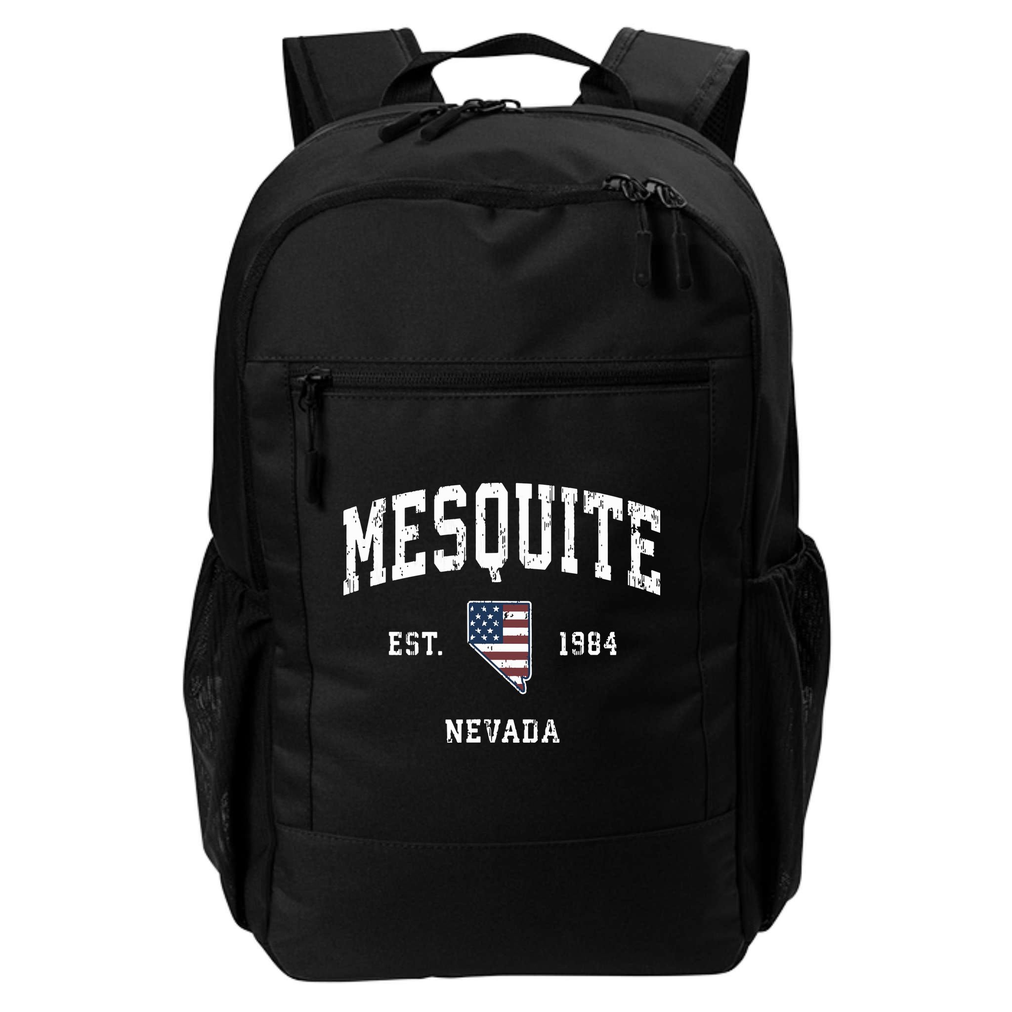 Mesquite Nevada Nv Vintage American Flag Sports Design Backpack