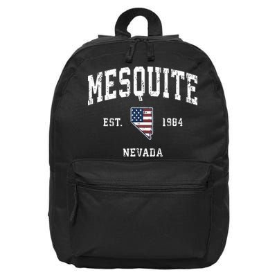 Mesquite Nevada Nv Vintage American Flag Sports Design 16 in Basic Backpack