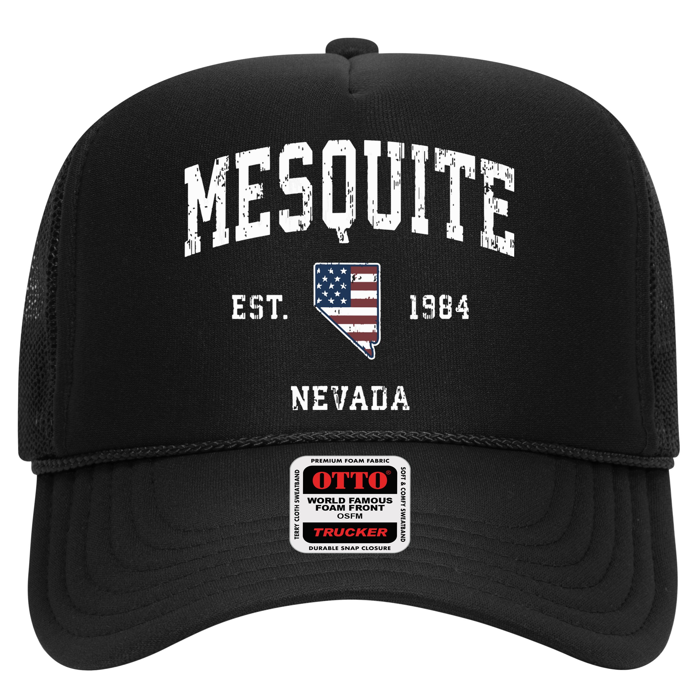 Mesquite Nevada Nv Vintage American Flag Sports Design Hat