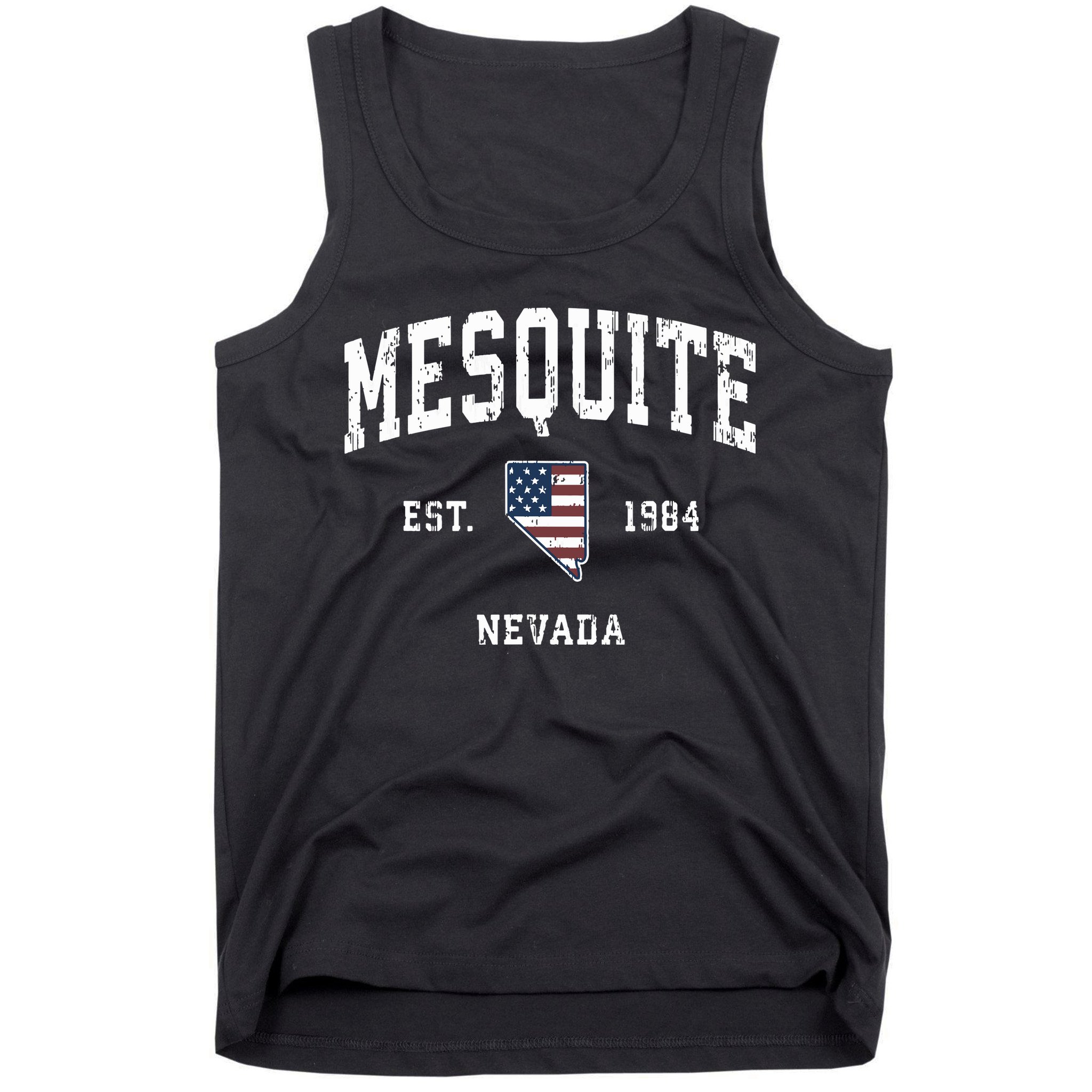 Mesquite Nevada Nv Vintage American Flag Sports Design Tank Top