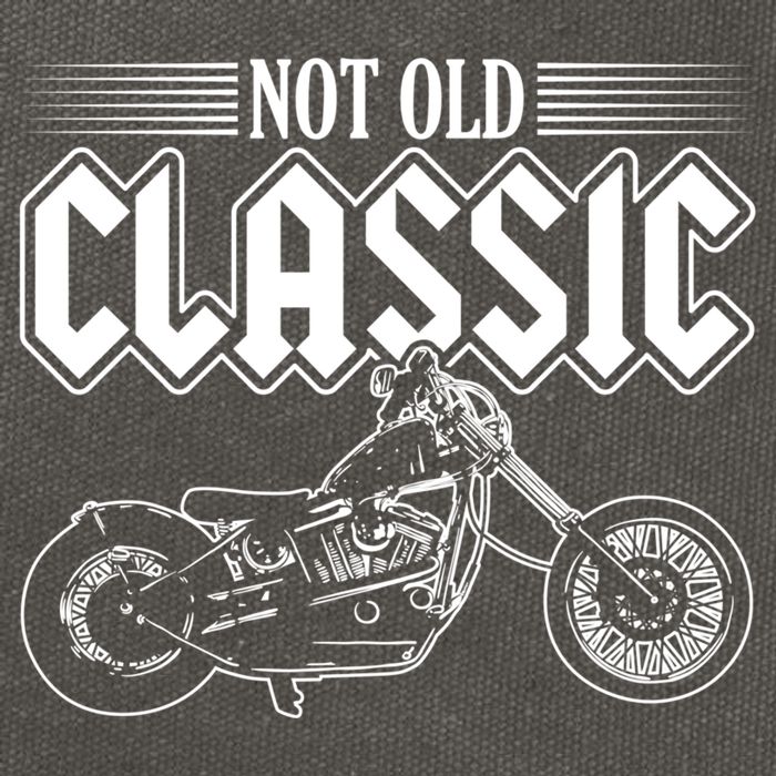Motorcycle Not Old Classic Design Gifts Cotton Canvas Backpack