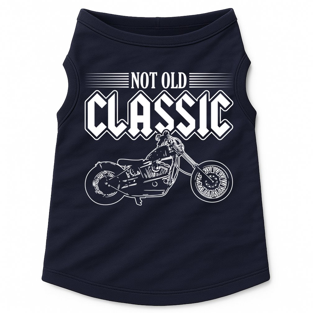 Motorcycle Not Old Classic Design Gifts Doggie Tank