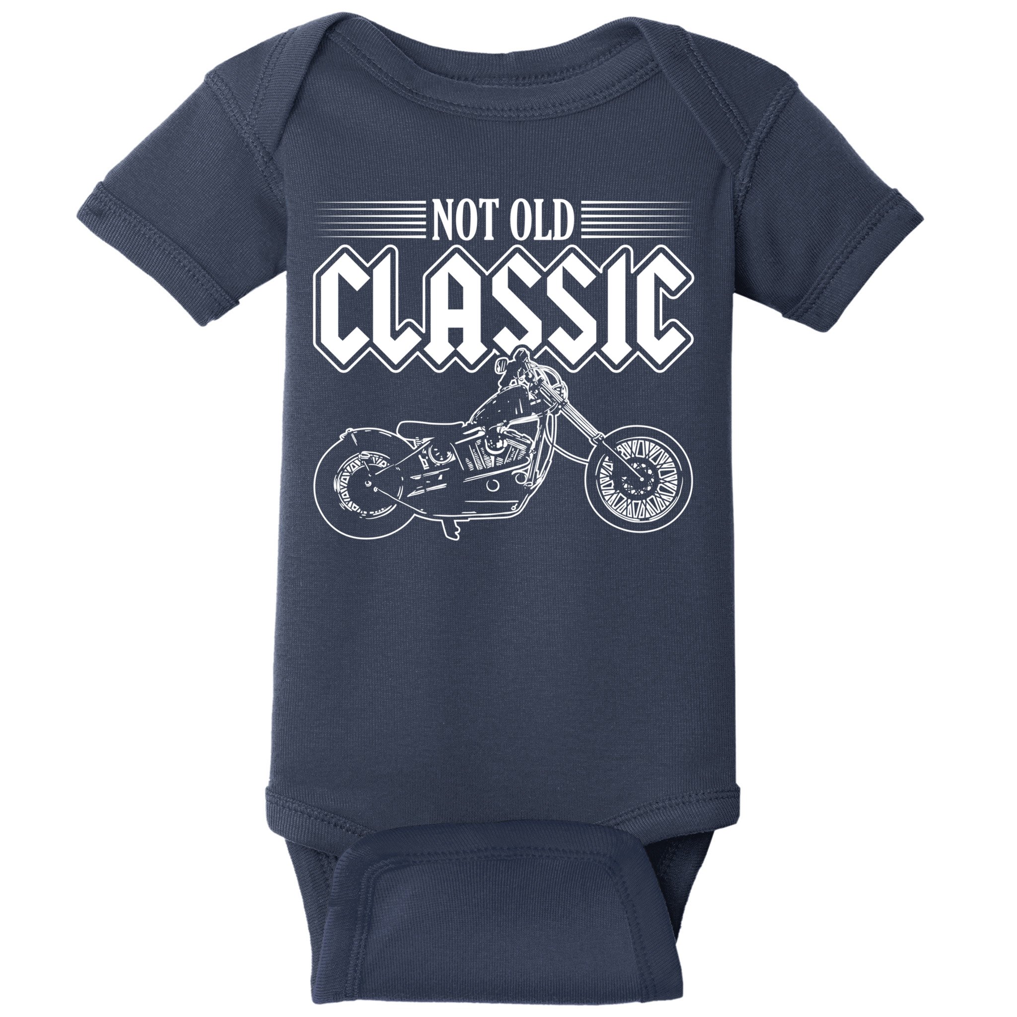Motorcycle Not Old Classic Design Gifts Baby Bodysuit