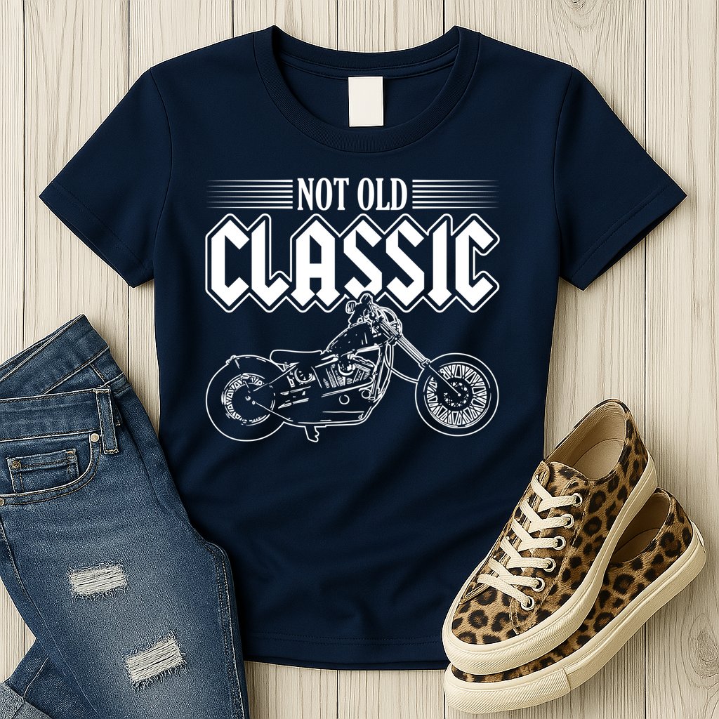 Motorcycle Not Old Classic Design Gifts Womens T-Shirt
