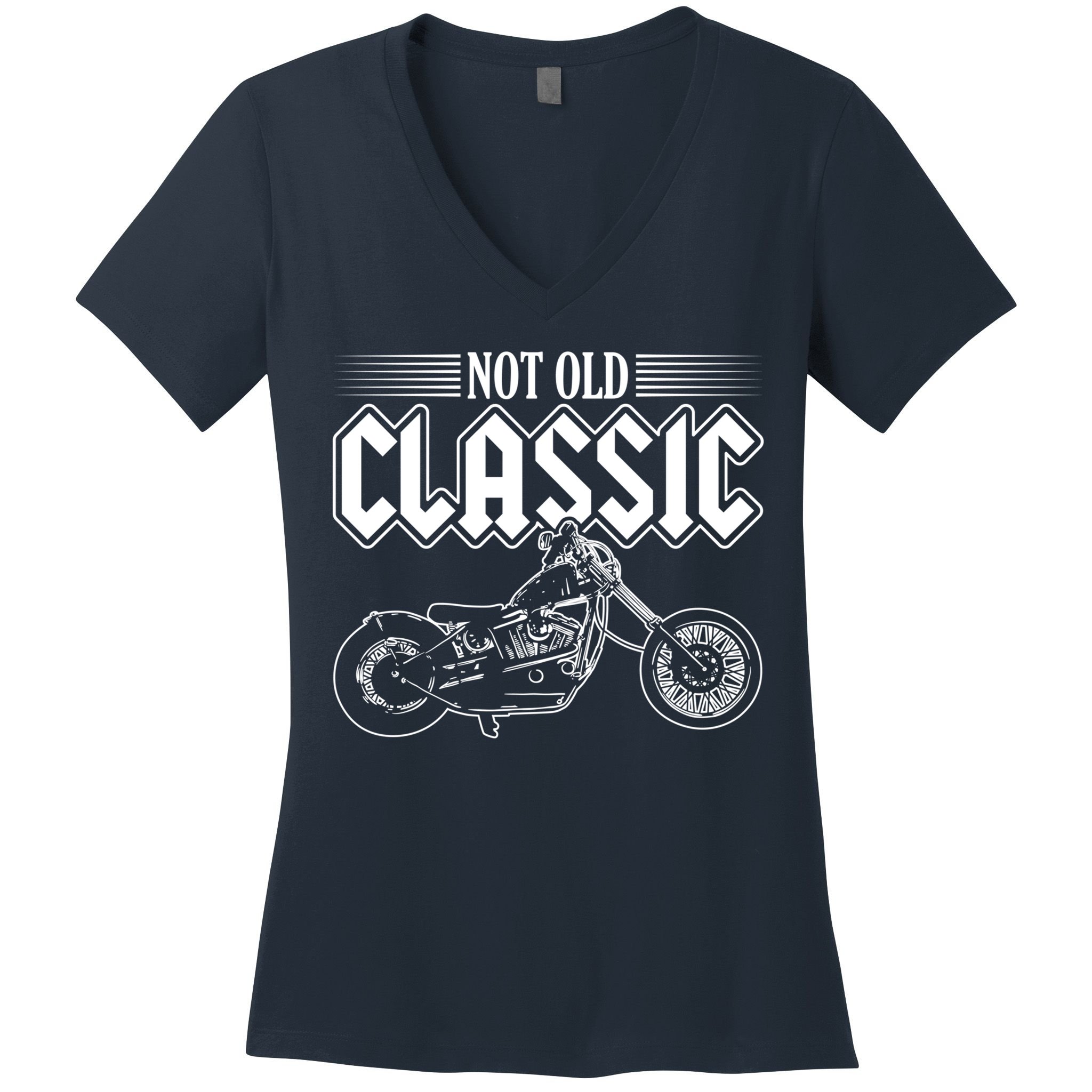 Motorcycle Not Old Classic Design Gifts Women's V-Neck T-Shirt