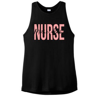 Mother Nurse Obstetric Feet Stethoscope Neonatal Gift Ladies PosiCharge Tri-Blend Wicking Tank