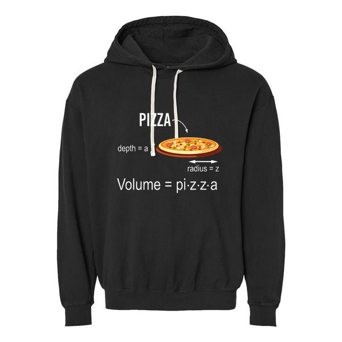 Maths Nerd Pizza Lovers Volume Formula Geek Math Teacher Garment-Dyed Fleece Hoodie