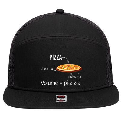 Maths Nerd Pizza Lovers Volume Formula Geek Math Teacher 7 Panel Mesh Trucker Snapback Hat