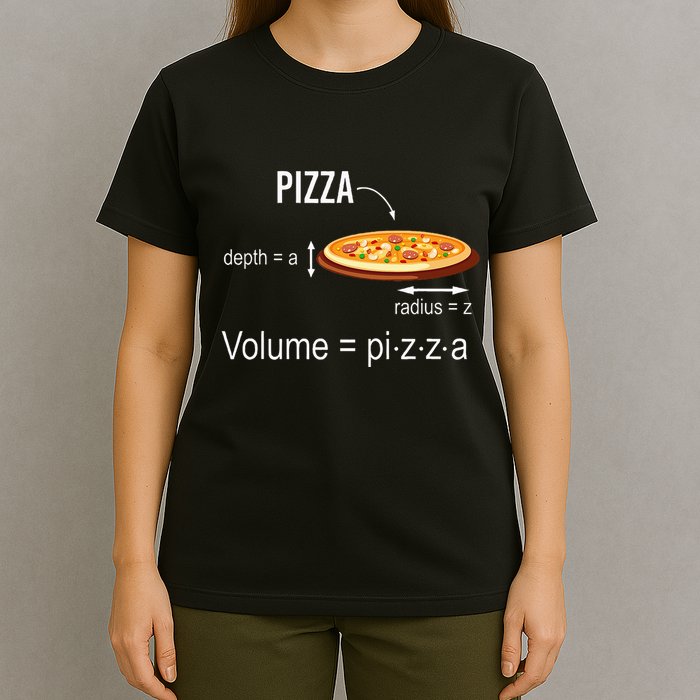Maths Nerd Pizza Lovers Volume Formula Geek Math Teacher T-Shirt