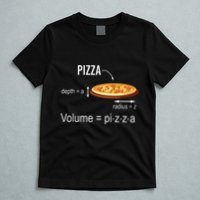 Maths Nerd Pizza Lovers Volume Formula Geek Math Teacher T-Shirt