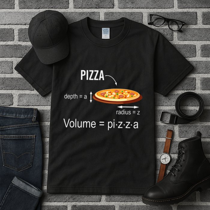 Maths Nerd Pizza Lovers Volume Formula Geek Math Teacher Tall T-Shirt