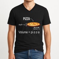 Maths Nerd Pizza Lovers Volume Formula Geek Math Teacher V-Neck T-Shirt