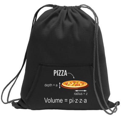 Maths Nerd Pizza Lovers Volume Formula Geek Math Teacher Sweatshirt Cinch Pack Bag