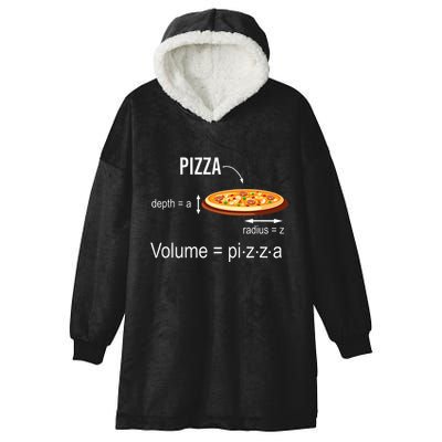 Maths Nerd Pizza Lovers Volume Formula Geek Math Teacher Hooded Wearable Blanket