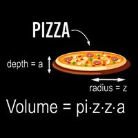 Maths Nerd Pizza Lovers Volume Formula Geek Math Teacher 7-Panel Snapback Hat