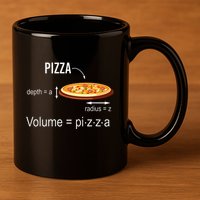 Maths Nerd Pizza Lovers Volume Formula Geek Math Teacher 11oz C Handle Ceramic Mug
