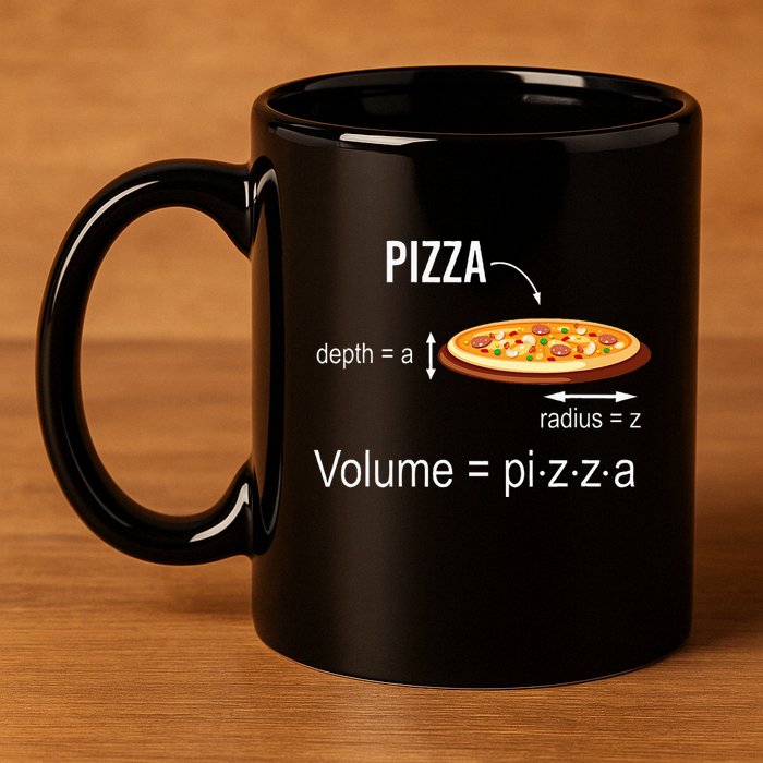 Maths Nerd Pizza Lovers Volume Formula Geek Math Teacher 11oz C Handle Ceramic Mug