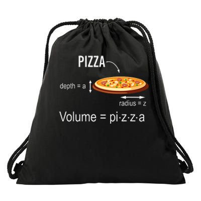 Maths Nerd Pizza Lovers Volume Formula Geek Math Teacher Drawstring Bag