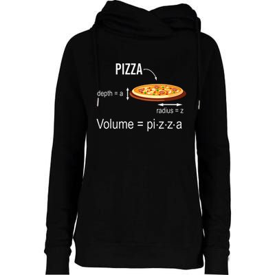 Maths Nerd Pizza Lovers Volume Formula Geek Math Teacher Womens Funnel Neck Pullover Hood