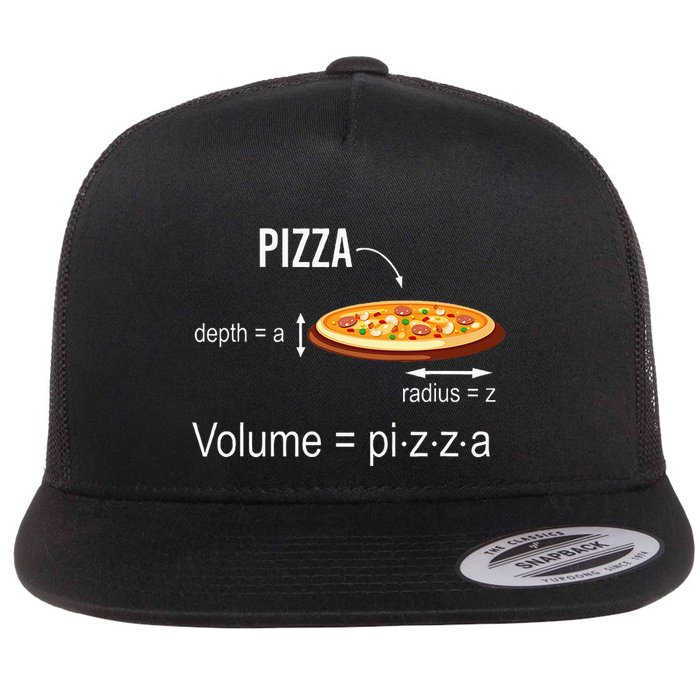 Maths Nerd Pizza Lovers Volume Formula Geek Math Teacher Flat Bill Trucker Hat