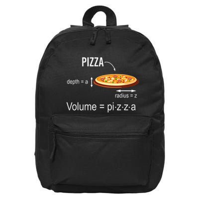 Maths Nerd Pizza Lovers Volume Formula Geek Math Teacher 16 in Basic Backpack