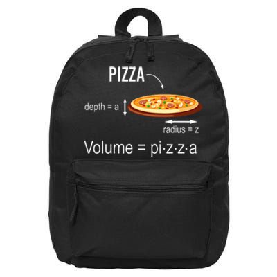 Maths Nerd Pizza Lovers Volume Formula Geek Math Teacher 16 in Basic Backpack