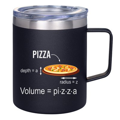 Maths Nerd Pizza Lovers Volume Formula Geek Math Teacher 12oz Stainless Steel Coffee Mug