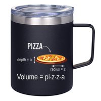 Maths Nerd Pizza Lovers Volume Formula Geek Math Teacher 12oz Stainless Steel Coffee Mug