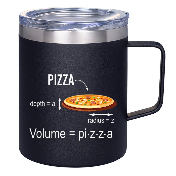 Maths Nerd Pizza Lovers Volume Formula Geek Math Teacher 12oz Stainless Steel Coffee Mug