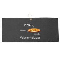 Maths Nerd Pizza Lovers Volume Formula Geek Math Teacher Large Microfiber Waffle Golf Towel