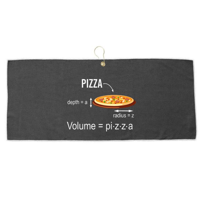 Maths Nerd Pizza Lovers Volume Formula Geek Math Teacher Large Microfiber Waffle Golf Towel