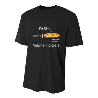 Maths Nerd Pizza Lovers Volume Formula Geek Math Teacher Youth Performance Sprint T-Shirt